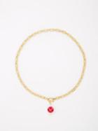 Joolz By Martha Calvo - Smiley Face Pearl & 14kt Gold-plated Necklace - Womens - Pink Multi