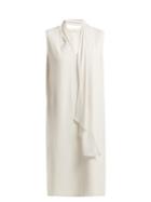 Matchesfashion.com The Row - Flynn Neck Tie Cady Dress - Womens - Ivory