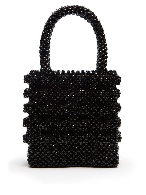 Matchesfashion.com Shrimps - Antonia Faux Pearl Embellished Bag - Womens - Black