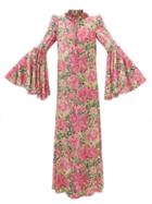 The Vampire's Wife - The Lunar Floral-print Crepe Maxi Dress - Womens - Pink