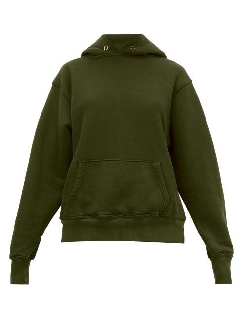Matchesfashion.com Les Tien - Classic Fleece Backed Cotton Hooded Sweatshirt - Womens - Khaki