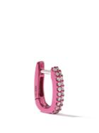 Era - Basice Coated 18kt Gold & Diamond Single Earring - Womens - Pink