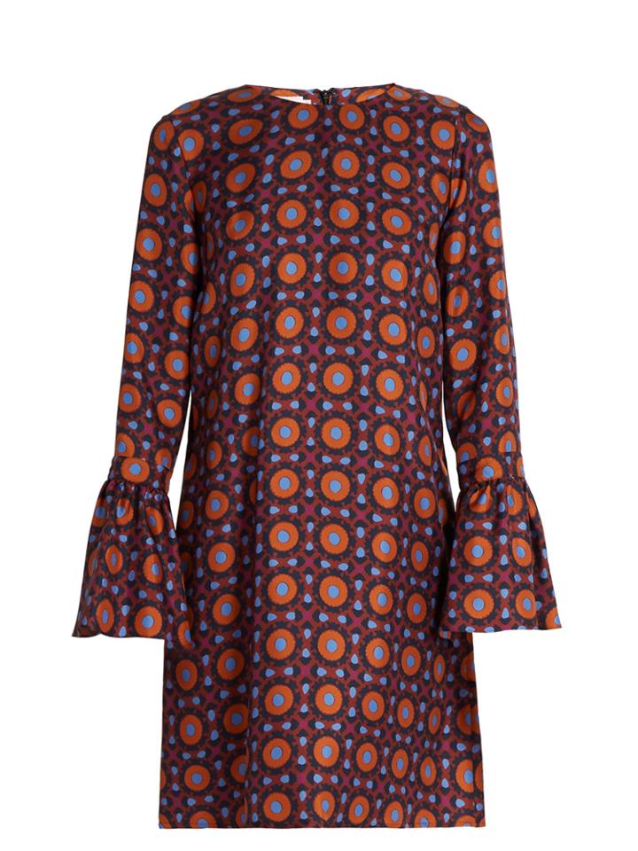 La Doublej Editions The Maiolica-print Happy Wrist Dress