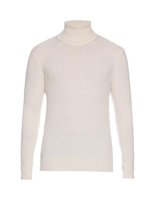Jil Sander Wool And Silk-blend Roll-neck Sweater
