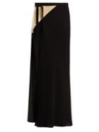 Haider Ackermann Contrast-panel Crepe Wrap Skirt