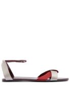 Matchesfashion.com The Row - Leather Ribbon Crossover Sandals - Womens - Grey Multi