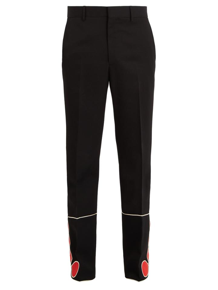 Calvin Klein 205w39nyc Mid-rise Trim-detailed Wool Trousers