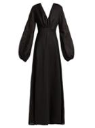 Matchesfashion.com Kalita - Utopia Linen Maxi Dress - Womens - Black