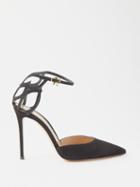 Gianvito Rossi - Pointed-toe 105 Suede Pumps - Womens - Black