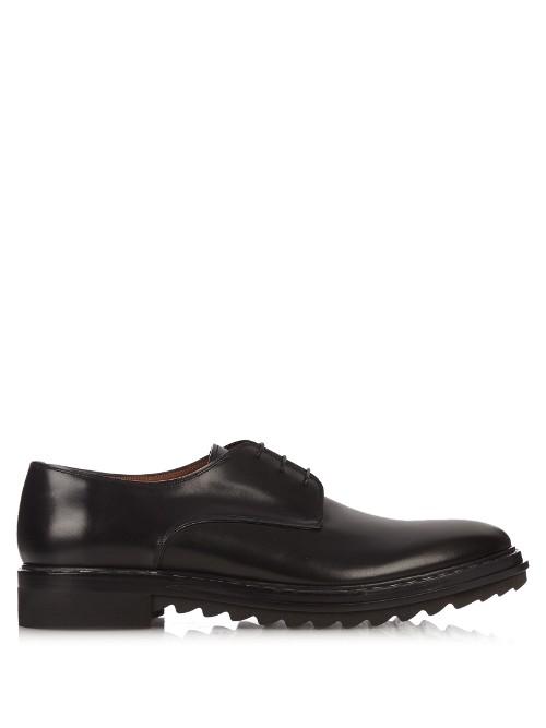 Givenchy Vulcano Leather Saw-sole Derby Shoes