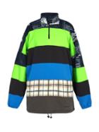 Matchesfashion.com Balenciaga - Oversized Half Zip Fleece Sweatshirt - Mens - Blue