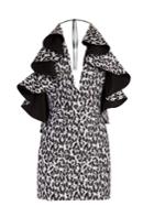 Balmain Ruffled Leopard-print Mini Dress