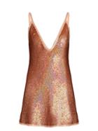 Ashish Sequin-embellished Plunging Silk Mini Dress