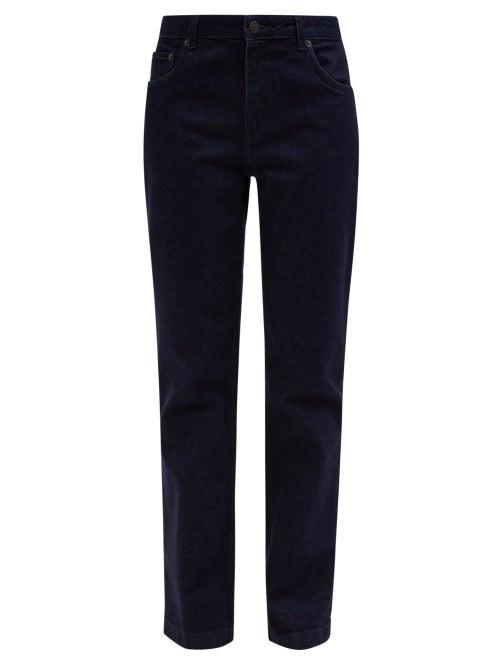 Ladies Rtw The Row - Rikita High-rise Straight-leg Jeans - Womens - Dark Blue