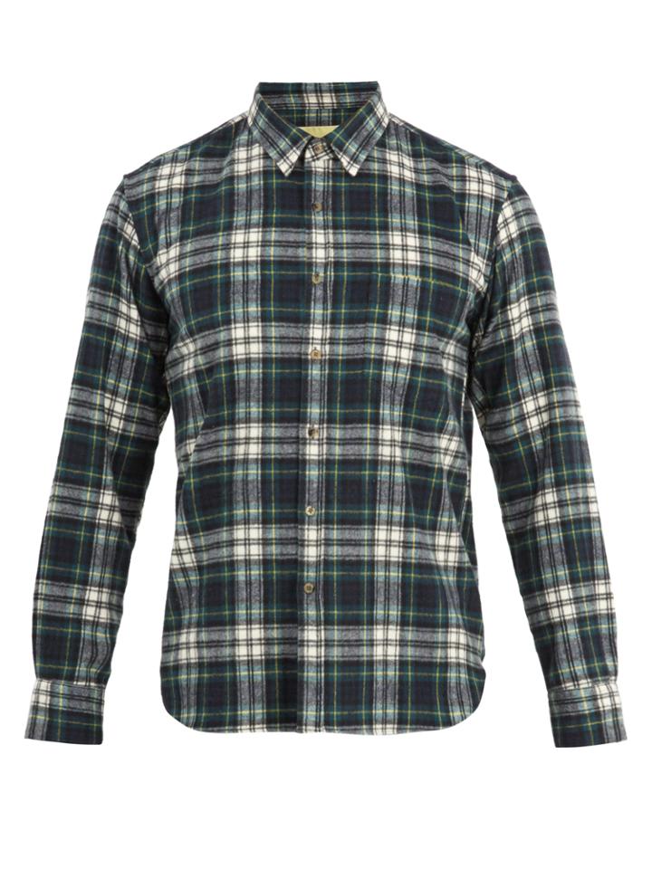 De Bonne Facture Patch-pocket Checked Cotton Shirt