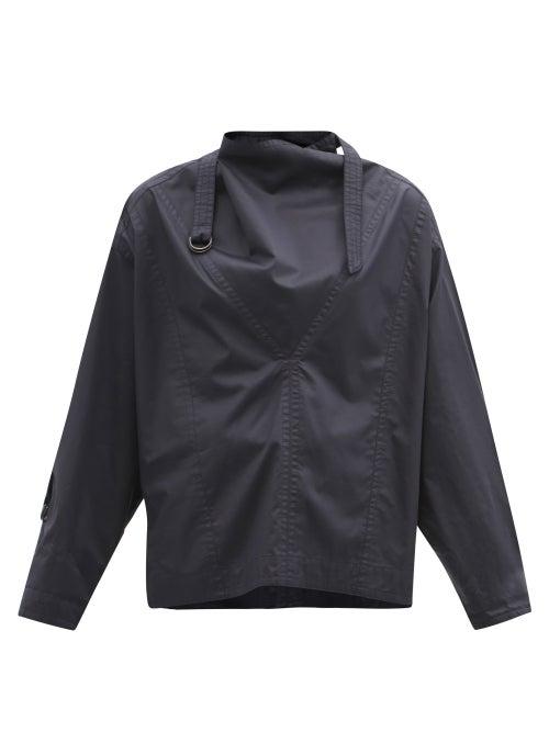 Isabel Marant - Fiorna Neck-tie Poplin Shirt - Womens - Black