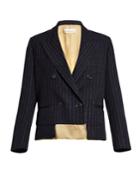 Golden Goose Deluxe Brand Bianca Double-breasted Cropped Jacket