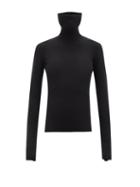 Matchesfashion.com Balenciaga - Face-covered Jersey Roll-neck Top - Womens - Black
