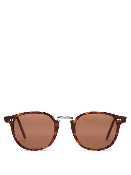 Matchesfashion.com Cutler And Gross - Round Frame Acetate Sunglasses - Mens - Brown
