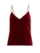 Matchesfashion.com Galvan - V Neck Velvet Camisole - Womens - Burgundy