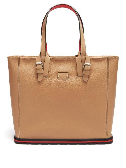 Matchesfashion.com Christian Louboutin - Kabiker Leather Tote Bag - Mens - Beige Silver