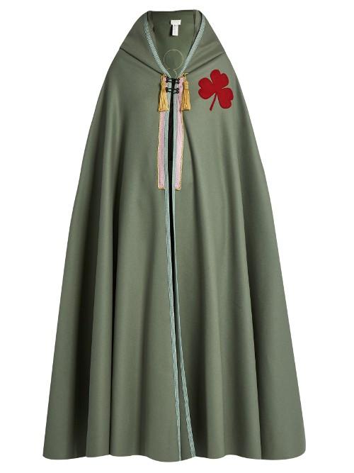 Maison Margiela Motif-appliqu Felted-wool Hooded Cape