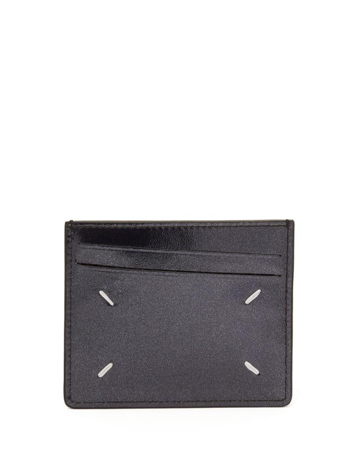 Maison Margiela Stitched Iridescent-leather Cardholder