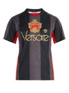 Versace Logo-embroidered Jersey T-shirt