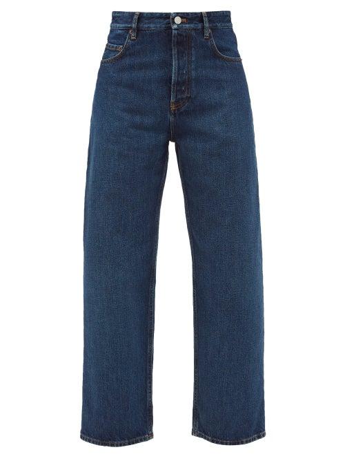 Matchesfashion.com Balenciaga - Bow-leg Cropped Jeans - Womens - Indigo