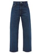 Matchesfashion.com Balenciaga - Bow-leg Cropped Jeans - Womens - Indigo