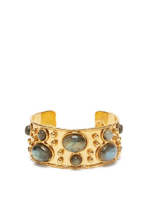 Matchesfashion.com Sylvia Toledano - Labradorite-cabochon Cuff - Womens - Gold