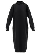 Raey - Recycled-yarn Hooded Sweatshirt Dress - Womens - Black
