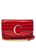 Matchesfashion.com Chlo - The C Mini Leather Clutch Bag - Womens - Red
