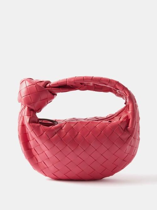 Bottega Veneta - Jodie Mini Intrecciato-leather Clutch - Womens - Pink