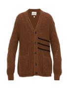 Matchesfashion.com Rochas - Wish Striped Wool Cardigan - Mens - Brown