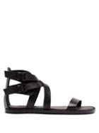 Matchesfashion.com Ann Demeulemeester - Crossover Leather Sandals - Womens - Black