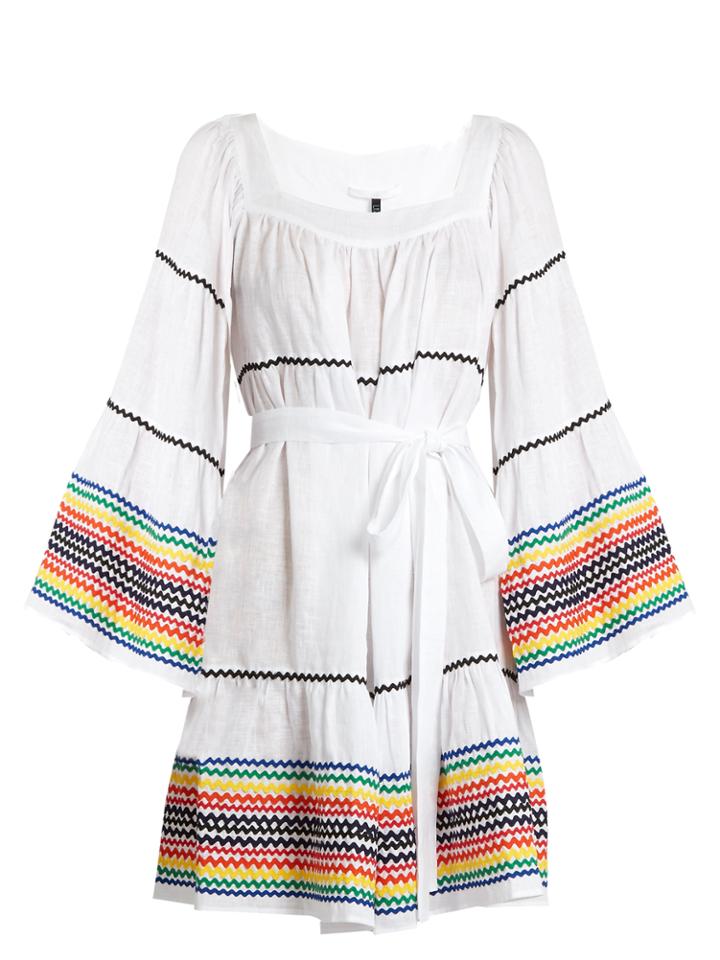 Lisa Marie Fernandez Ric-rac Trimmed Linen Dress