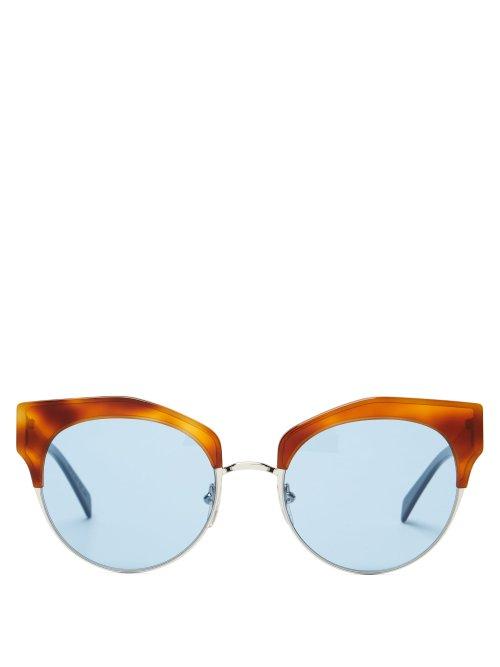 Matchesfashion.com Marni - Tortoiseshell Acetate And Metal Sunglasses - Womens - Tortoiseshell