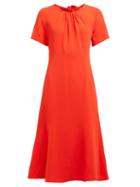 Matchesfashion.com Diane Von Furstenberg - Rose Open Back Crepe Midi Dress - Womens - Orange