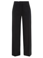 Raey - Tailored Wool-blend Flared Trousers - Womens - Black