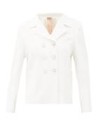 Matchesfashion.com No. 21 - Tailored Crystal-button Crepe Jacket - Womens - Cream