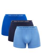 Polo Ralph Lauren - Pack Of Three Logo-jacquard Boxer Briefs - Mens - Blue Multi