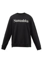 Nanushka - Remy Logo-embroidered Organic-cotton Sweatshirt - Mens - Black