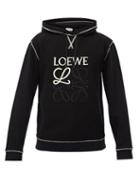 Matchesfashion.com Loewe - Anagram-embroidered Cotton Hooded Sweatshirt - Mens - Black