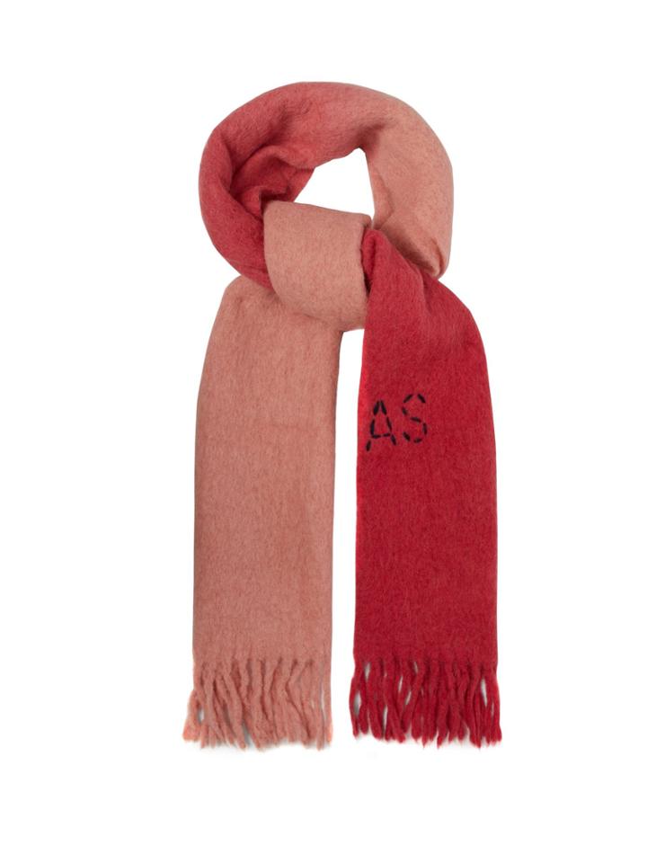 Acne Studios Kelow Dye Bi-colour Fringed Scarf