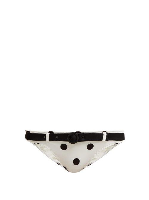 Matchesfashion.com Solid & Striped - The Rachel Polka Dot Bikini Briefs - Womens - White Black