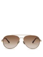 Bottega Veneta Aviator-frame Metal Sunglasses