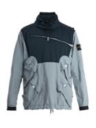 Stone Island Contrast-panel Funnel-neck Shell Jacket