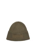 Matchesfashion.com Bogner - Enio Logo-embroidered Wool-blend Beanie Hat - Mens - Green