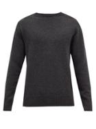 Officine Gnrale - Crew-neck Seamless Wool-blend Sweater - Mens - Dark Grey